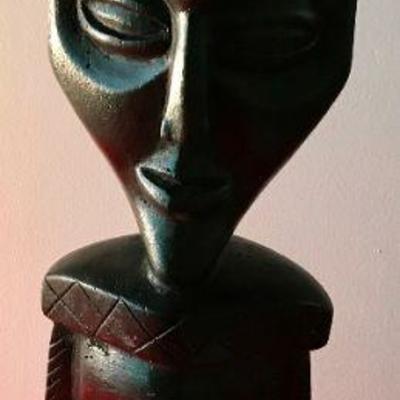 African (Congo) Two Sided Wooden Sculpture 