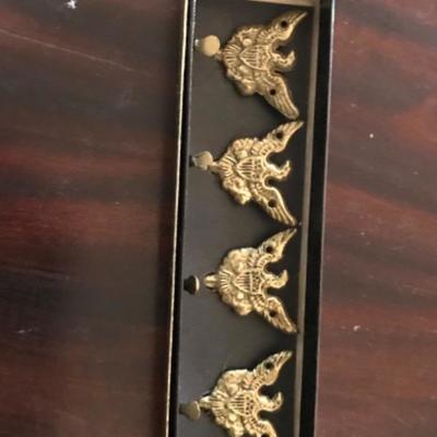 Lot #178 Rosewood Federal Scalloped Edge Drop Leaf Table And Brass Hooks
