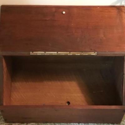 Lot #180 Large Wood Box With Cactus Handle