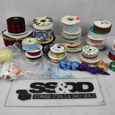 large rolls of ribbon