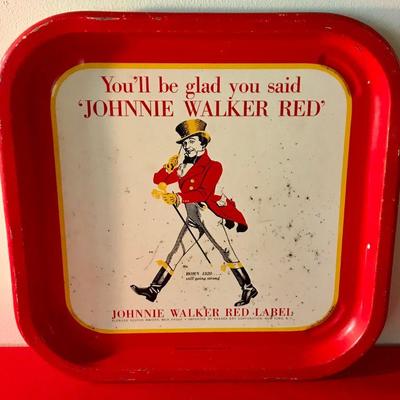 Vintage Johnnie Walker Red Tray