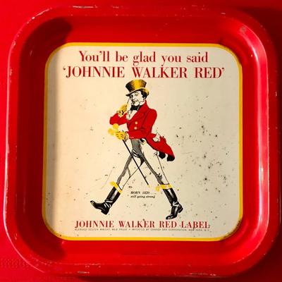 Vintage Johnnie Walker Red Tray