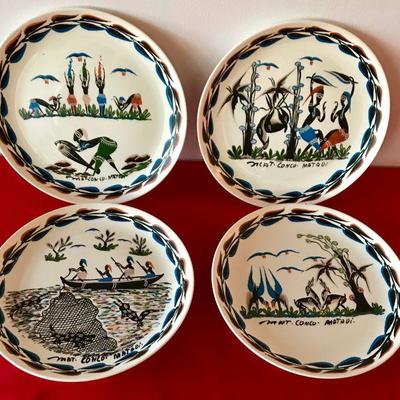 African (Congo) Collector Plates (4)
