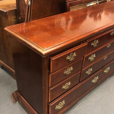 #10 Colonial Style Cherry Dresser w/Mirror