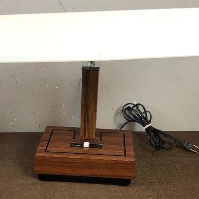 #42 Retro Woodtone plastic Desk Lamp