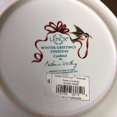 #49 4 Winter LENOX China dessert Plates 