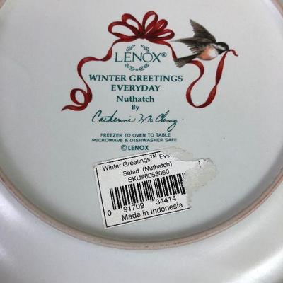 #49 4 Winter LENOX China dessert Plates 