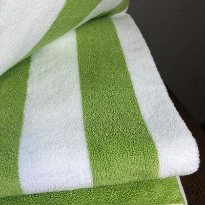 #56 CRISMA Neon Green Stripe Beach Towel (5) 