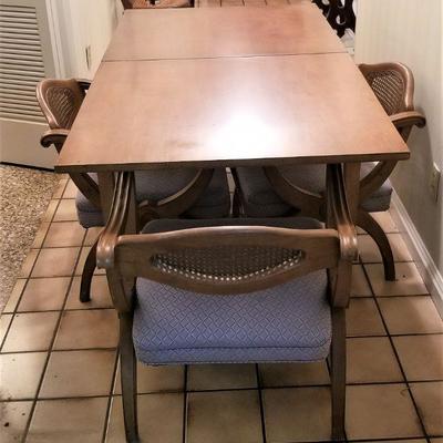 Lot 101  MidCentury Folding Card/Dining Table with 4 Chairs