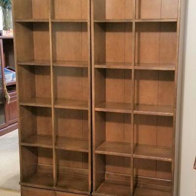 Lot #103  Pair Mid=Century Bookshelves - good condition