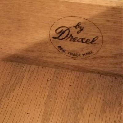 Lot #106  Drexel Side Table with Marble Top