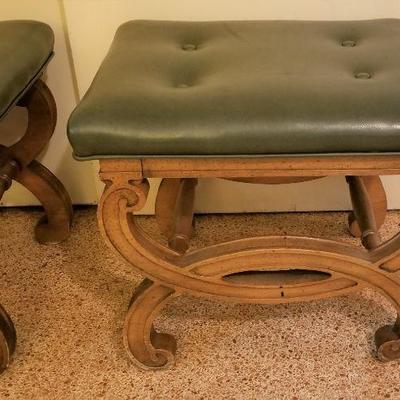Lot #107  Pair of Mid Century Stools