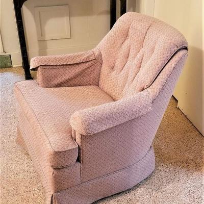 Lot #109  Lazy Boy Swivel Rocker - Rose Upholstery