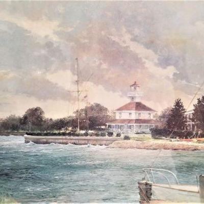 Lot #112  Robert Rucker Signed/Numbered Print - The Southern Yacht Club