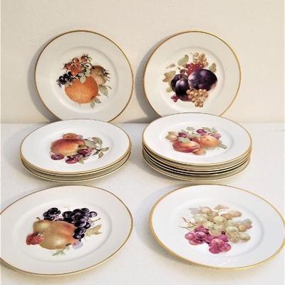 Lot #113  Set of 13 Vintage Fruit Plates - US German Zone