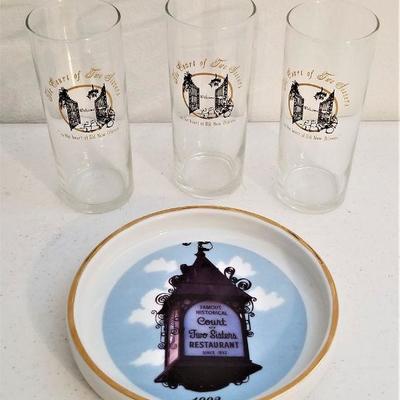 Lot #118  Vintage Court of Two Sisters Glass and Ashtray Lot