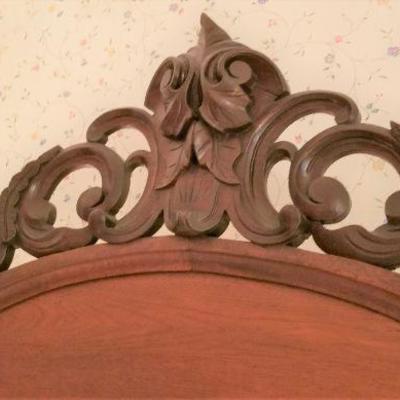Lot #128  Antique Victorian Four Poster Bed with like-new Tempur-Pedic Mattress