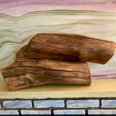 #44   PAIR OF LARGE DRIFTWOOD LOGS 