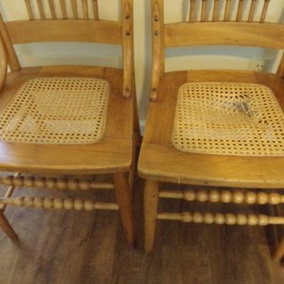 LOT 51  FOUR OAK DINING CHAIRS