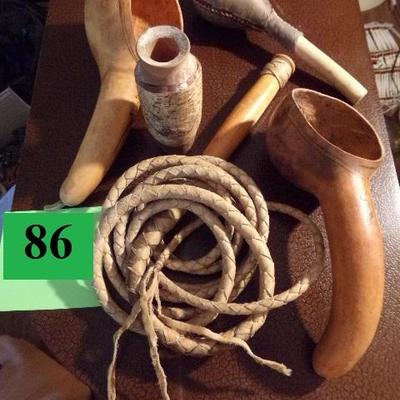 LOT 86  WHIP/GOURDS AND MORE