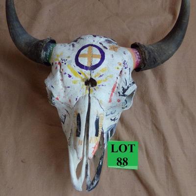 LOT 88  PAINTED SCULL