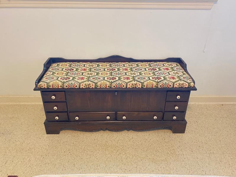 Lane Cedar Chest with Upholstered Top