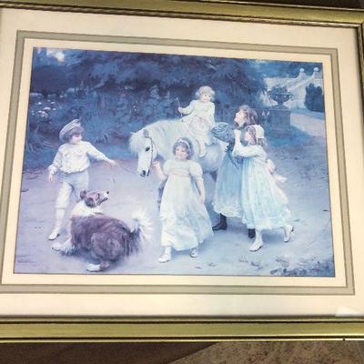 #170 Dog and Pony Show Picture framed 