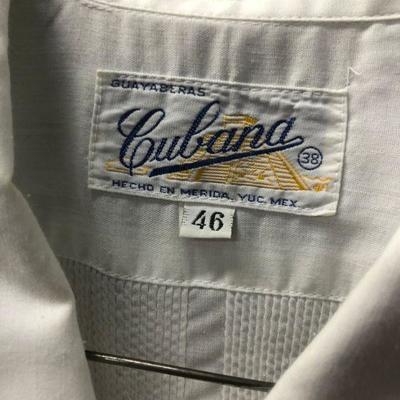Cubana white casual short sleeve shirt
