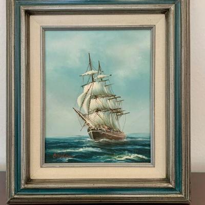 #213   TALL SHIP PAINTING