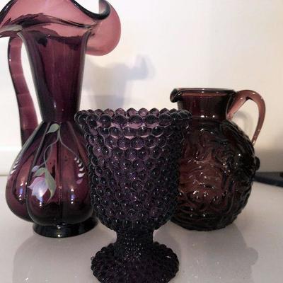 L9: HandPainted Signed Fenton Vase and More