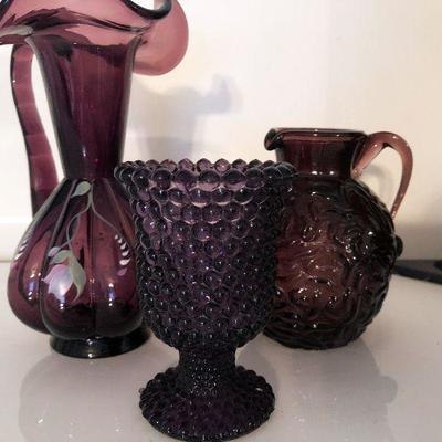 L9: HandPainted Signed Fenton Vase and More