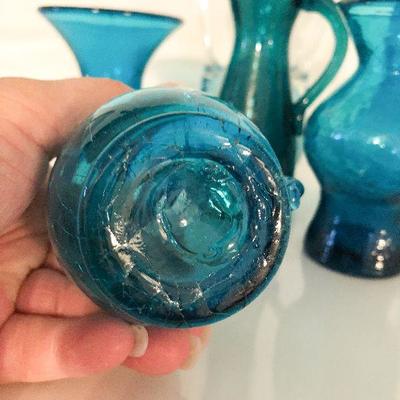 L11: Blue Crackle Glass Cruet and More
