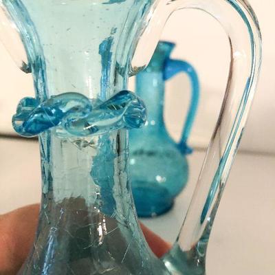L11: Blue Crackle Glass Cruet and More