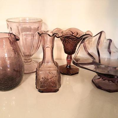 L13: Purple Crackle Glass Pitcher and More