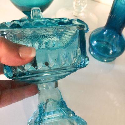 L17: Decorative Blue Glass Home Decor