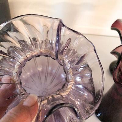 L18: Purple and Pink Decorative Glass Lot