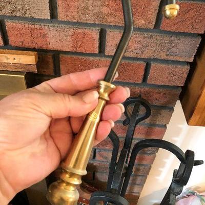L70: Cast Iron Fire Place Tools and Bellow