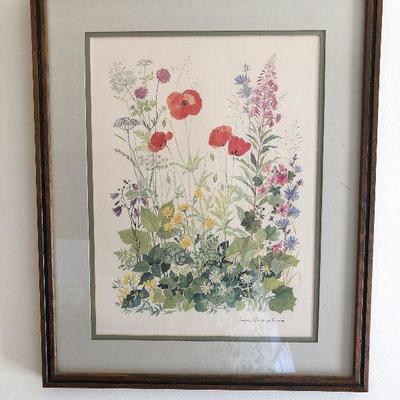 L92: Floral Signed Wall Print