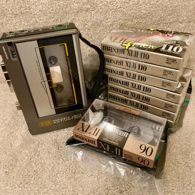 #223   VINTAGE CASSETTE PLAYER RECORDER & BLANK CASSETTES