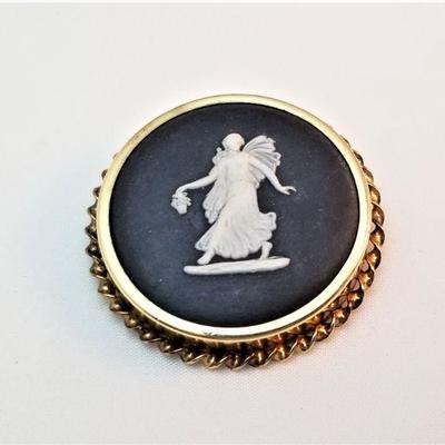 Lot #146  Wedgwood Jasperware Brooch in Antique Style