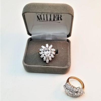 Lot #150  Lot of Two Costume Rings, one Nolan Miller
