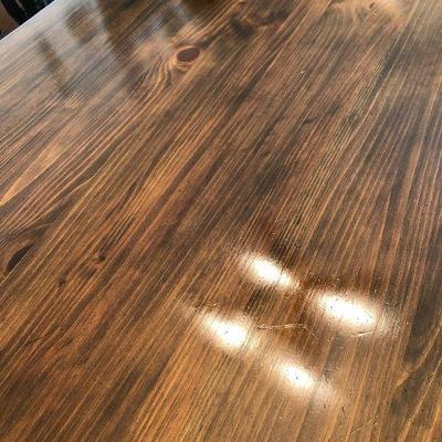 K1: Farmhouse Trestle Solid Wood Dining Table and Chairs