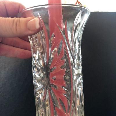 K14: Glass Candlesticks and Vase Lot