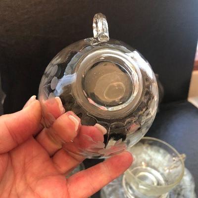 K15: Etched Clear Depression Glass 
