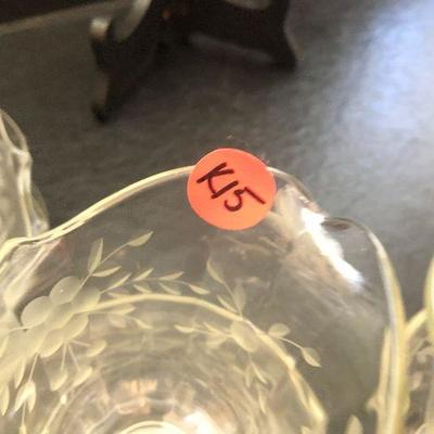 K15: Etched Clear Depression Glass 