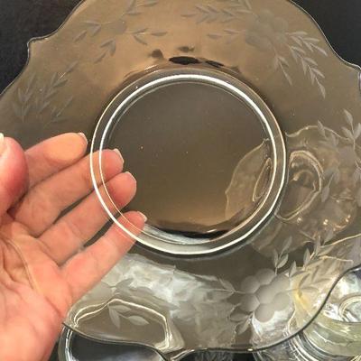 K15: Etched Clear Depression Glass 