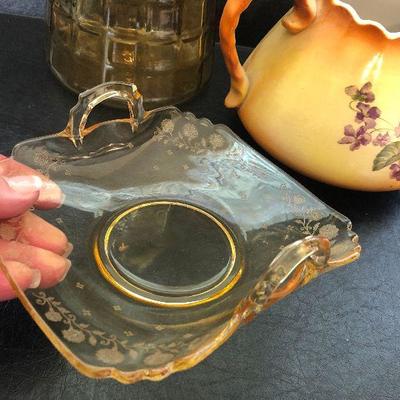 K16: Vintage Amber Glass Pitcher and More