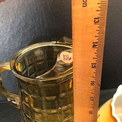 K16: Vintage Amber Glass Pitcher and More