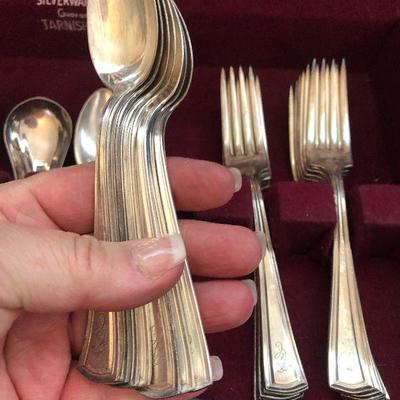 K19: Alvin Silverplate Flatware and Chest