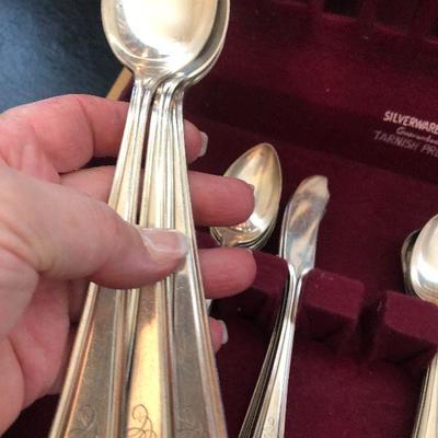K19: Alvin Silverplate Flatware and Chest
